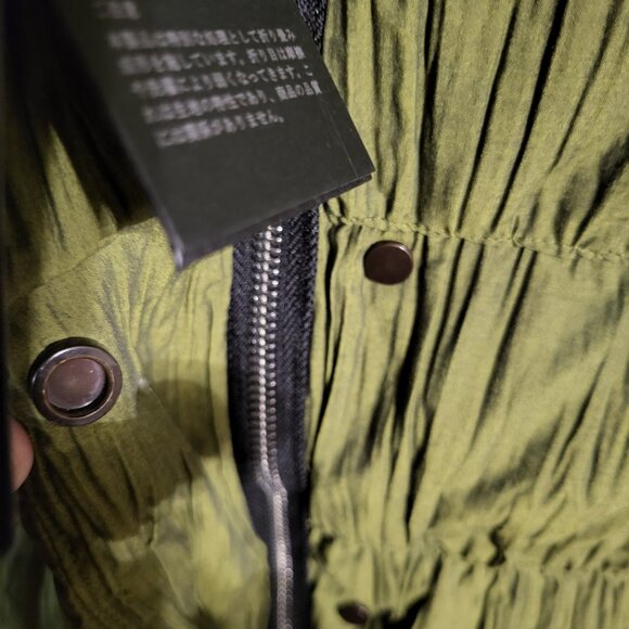 NWT WOMANS S DEER GREEN CRINKLED DUCK DOWN PUFFER JACKET SZ M - Picture 6 of 9